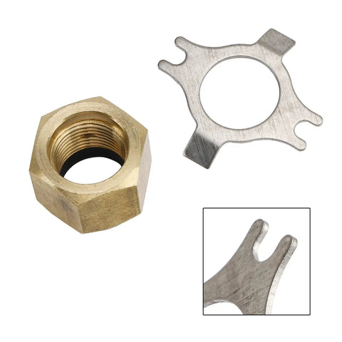 Propeller Nut With Locking Plate For Mercury MerCruiser 11-8M0056234, OEM-Quality Prop Nut And Locking Plate, Corrosion-Resistant, Vibration-Proof, Easy Install, Keeps Prop From Loosening In Freshwater And Saltwater Boats