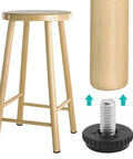 Heavy Duty Adjustable Furniture Levelers With Threaded Inserts 24 Pack Stainless Steel Feet For Chairs Tables Desk Glides near stool.