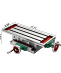 Heavy Duty Two Axis Four Way Compound Milling Table Cross Table for Milling and Drilling Machines, shown with dimensions
