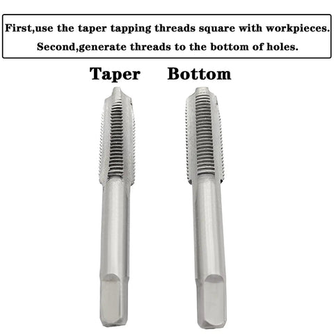 M10 X 1.5 Hand Tap Set Right Hand Threading Tool Steel Alloy 1 Pair shown with taper and bottoming taps for metal threading