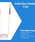 8 Piece Induction Heater Coil Kit For Flameless Bolt And Nut Removal With Pro Grade Heavy Duty Heat Resistant Coils shown coiled.