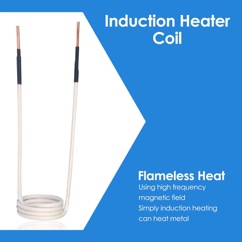 8 Piece Induction Heater Coil Kit For Flameless Bolt And Nut Removal With Pro Grade Heavy Duty Heat Resistant Coils shown coiled.