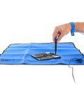 iFixit blue portable anti-static mat with wrist strap and grounding cord for electronics repair