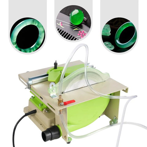 Beast Of A Rock Polishing Buffer Machine For Gem And Jewelry, 1380W 110V Lathe Table Saw Polisher And Cutting Tool, jade highlights