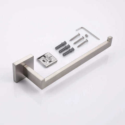 Premium Stainless Steel Hand Towel Holder With Square Open End Design Heavy Duty Built To Last Wall Mounted Towel Bar In Brushed Nickel Finish