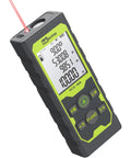 High Precision Laser Distance Meter With Angle Sensor Pro Grade DIY Friendly Tool 328 Feet Range 100 Meters, black and green handheld.