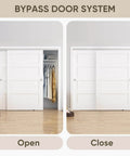 Two Door Heavy Duty Aluminum Sliding Closet Door Hardware Kit With Finger Pulls, Supports Up To One Hundred Fifty Pounds Per Panel