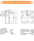 Technical diagram of Auger Feed Motor Replacement 812-4421 Easy Swap Direct Fit for accurate sizing and specifications.