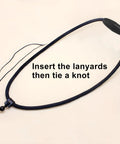50 Pack Breakaway Clasps for Necklaces and Jewelry Making, lightweight lanyard clip with black fastener and instruction text