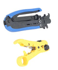 All In One Coax Cable Tool Kit With Adjustable F Head And Anti Slip Grip For RG6 RG59 RG11 And 75 Ohm F Connectors Includes 20 RG6 F Compression Connectors And Precision Wire Stripper For Indoor Use displayed