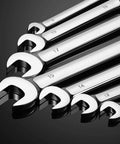 Ratchet Spanner Set 12 Piece Double End Ring Wrenches Hand Tool Kit For Auto Repair Rust Resistant Finish Easy Grip Design