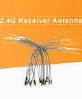 2.4GHz Receiver Antenna for Multi-Port Drone RC Systems and Aircraft, Snug Fit 15cm Antenna, Durable ABS Construction, Set of 20
