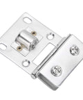 Rock Solid Heavy Duty Stainless Steel Glass Door Hinge With Non Slip Gasket And Anti Scratch Pads Secure Cabinet Clamp Kit showing close-up details.