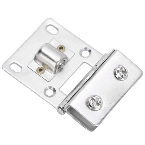 Rock Solid Heavy Duty Stainless Steel Glass Door Hinge With Non Slip Gasket And Anti Scratch Pads Secure Cabinet Clamp Kit showing close-up details.