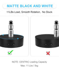 Bosgladek Motorized Rotating Display Stand, Spinning Turntable For Jewelry Watches Models And Cakes, 360 Degree Electric Platform For Live Shows And Video Shoots, Load Up To Eleven Pounds showing black base design with a silver object.