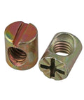 Furniture Barrel Nuts And Hammer Nuts Kit For DIY Woodworking, M4-M8 Screws, Zinc Alloy 8-18mm Embedded 2-In-1 Slotted Cross Connector