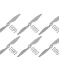 Six Pack 7x5 Inch RC Propellers With 2 Vane Blades Gray Includes Adapter Rings For RC Airplane Replacement Propeller Set