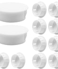 50 Pcs White Plastic Hole Plugs Set For Furniture And Panels Half Inch Round Flush Mount Snap In Hole Plugs Fits 13mm Holes