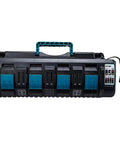 4 Port 12A Battery Charger For 18V Batteries Fast 18V Rapid Charger with Simultaneous Four Lithium Ion Packs front view