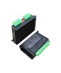 Aluminum Stepper Motor Driver DM542 DM556 9-42V 4A And 20-50V 4.2A 5.6A For Nema17 Nema23 Nema24 CNC Router 3D Printer Upgrade With Smooth Microstepping Control And Beefy Aluminum Enclosure, black finned housing with green terminals