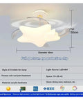 Modern Luxury Chandelier Ceiling Fan Combo With Remote Control For Living Room Nordic Style Lighting Fixture, 40cm diameter, acrylic design.