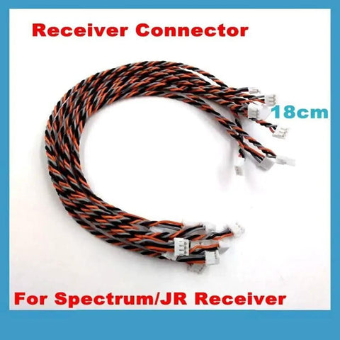 2 Pack Remote Receiver Extension Cables, 7 Inch Satellite Extensions for Spektrum AR6210 AR8000 AR9020 Receivers, coiled view