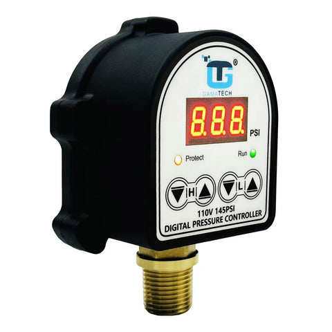 Digital Adjustable Pressure Switch Controller 110V 145 PSI For Water And Air Pumps No Brainer Install Half Inch NPT