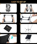 Step-by-step guide to set up Big And Roomy Portable Camping Chair With A 24 Inch Wide Seat Ultralight Foldable for backpacking, hiking, beach trips.