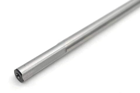 Heavy Duty Ten Inch Hex Shank Forstner Drill Bit Extension for deep wood drilling, steel construction, 10in length.