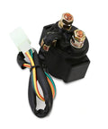 Built Tough Starter Solenoid Relay For Motorcycle Scooter With Heavy Duty Copper Terminals Vibration Resistant Construction side angle view