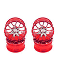 Beefed Up Aluminum Alloy Wheel Rims for 1/10 RC Cars Drift On Road Performance Red Color Fits TT02 MN86K
