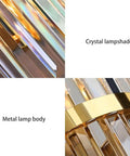 Top Shelf Crystal Wall Sconces With Brushed Black Metal and Sleek Bedroom Vanity Light For Bathroom Fixture showing crystal lampshade and metal body.