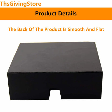 Heavy Duty Square Jack Pads With Anti-Slip Rubber Build For Safe Car Lifting And Pinch Weld Protection This Set Of Four Black Rail Adapter Support Blocks Ensures Solid Stability On Any Lift Job Durable Hard Rubber Design Fits Standard Jack Stand Posts, smooth flat back detail of black rubber pad