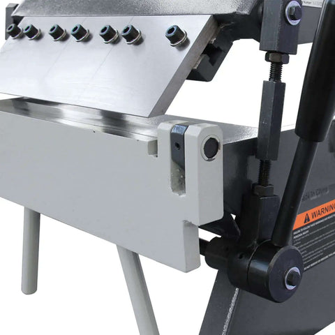 12 Inch Box And Pan Brake For 20 Gauge Metal, Portable Finger Brake close-up showing removable fingers and handle mechanism