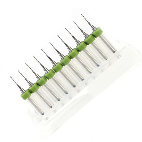 Carbide Micro PCB Drill Bit Set For Circuit Board Repair And Rework, Ten Piece Kit with Cemented Carbide Tips