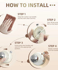 How to install Sticky Suction Cup Door And Cabinet Pulls for Patio Doors and Bathrooms in 4 steps.
