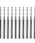 Top Tier Carbide Ball Nose End Mills With Dual Flutes For Smooth Cnc Routing And Precise Engraving On Wood Pvc Mdf Hardwood Built Tough One Eighth Shank With Sixteenth In Cut Diameter Pack Of Ten.