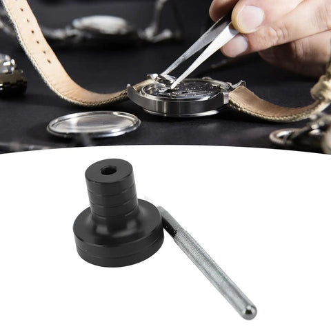 Automatic Watch Oiler Pen With Base For Precise Gear Lubrication tool and watch repair components displayed