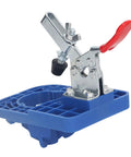 Premium Plus Hinge Opening Locator Tool For 35mm Woodworking Projects with adjustable guide, plastic alloy, and clamp.