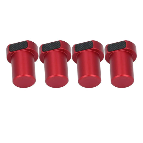 Red 4 pack 20mm bench dogs with non-slip pad aluminum alloy table stop for woodworking benches holes clamping and stable fixation