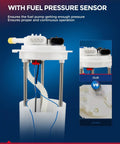 Electric Fuel Pump Module Assembly For 2004 To 2007 Chevrolet Tahoe Gas, GMC Yukon Gas, And Cadillac Escalade With Three Tube Ports Direct Replacement Plug And Play FG0808 with Fuel Pressure Sensor