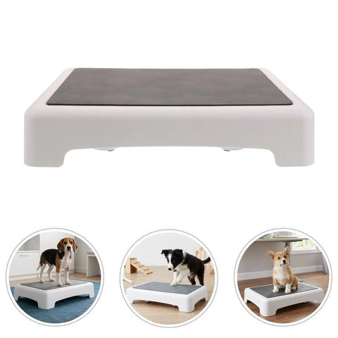 Portable Puppy Training Platform With Non Skid Surface for indoor and outdoor dog agility practice, slip resistant board.