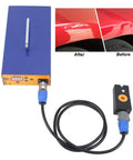 Auto Dent Repair Tool Set With 1000W Induction Heater showing before and after dent removal on red car
