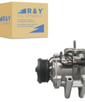 Remanufactured Air Conditioning Compressor With Clutch Hassle Free Swap Keeps The Cabin Crisp Crush Summer Heat Heavy Duty Auto Cooling System Solid Performer Tested Leak Free GG561 Cross Reference Replacement next to packaging.