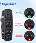Power Window Switch With Door Lock For Dodge Ram 1500 2500 3500 Quad Cab Crew Cab Pickup 2009 2012 Replacement 4602863AC focus