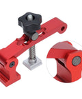 Must Have 6061 Aluminum T Track Hold Down Clamp Mini Stop Block for Woodworking and Metalworking with red anodized finish