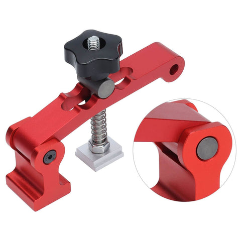 Must Have 6061 Aluminum T Track Hold Down Clamp Mini Stop Block for Woodworking and Metalworking with red anodized finish