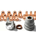 Pro Grade Plasma Cutter Consumables Kit 23 Pieces With 10 Tips 1.0mm And 10 Electrodes Shield Cap Stand Off Spacer Swirl Ring Copper Finish