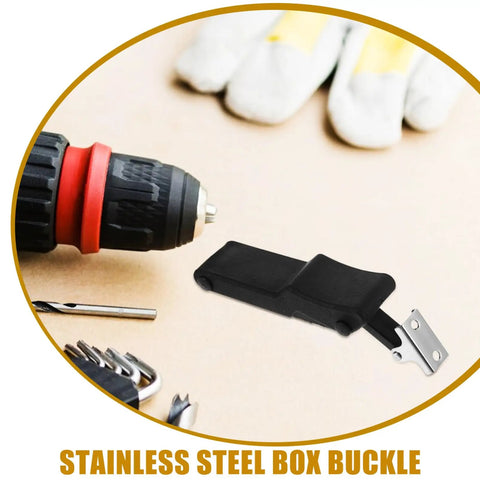Spring Hasp Latch For Toolbox And Car Hood Flexible Draw Latch With Rubber Damping Built Tough Steel Build next to tools