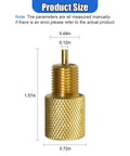 Rock Solid Brake Proportioning Valve Bleeder Tool Gold Finish showing dimensions: 1.57 x 0.72 inches, aluminum material.